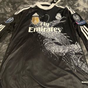 RETRO REAL MADRID JERSEY BLACK